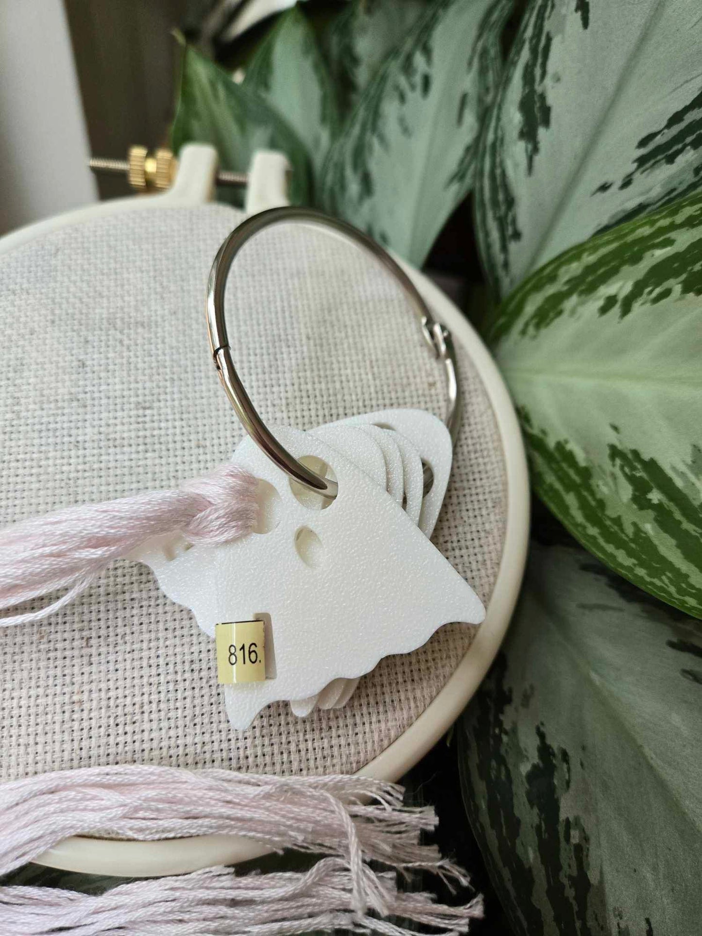 SET OF FIVE - White Ghost Floss Drops - 3D Printed