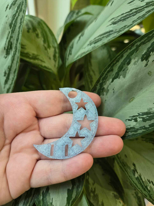 SET OF FIVE - Moon & Stars Floss Drops - 3D Printed