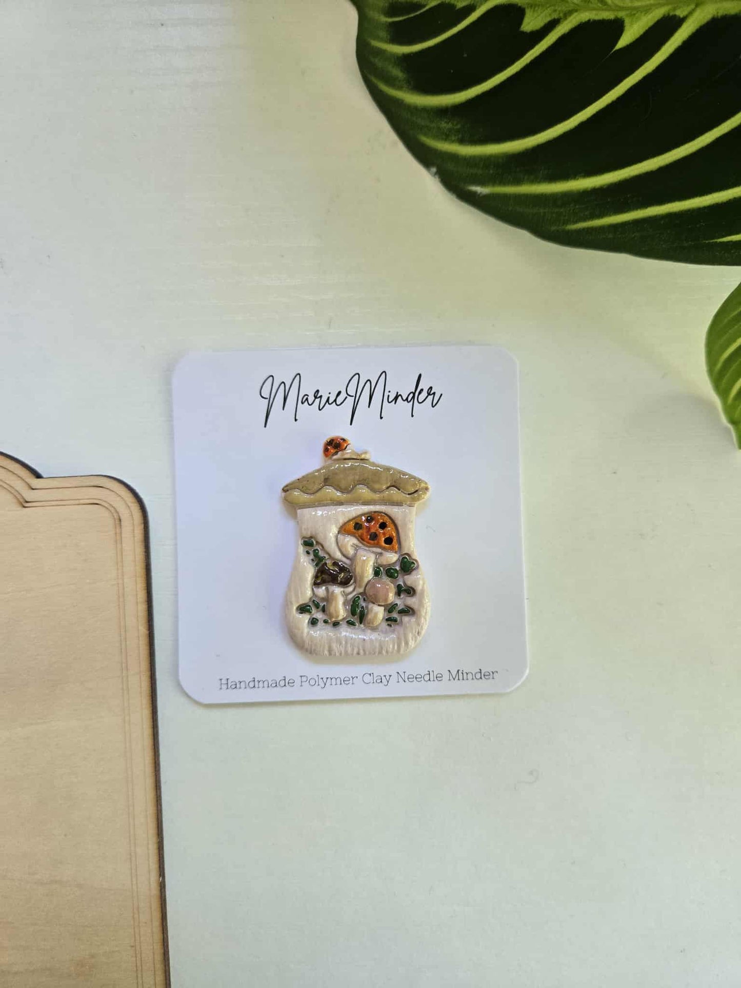Antique Mushroom Canister Needle Minder