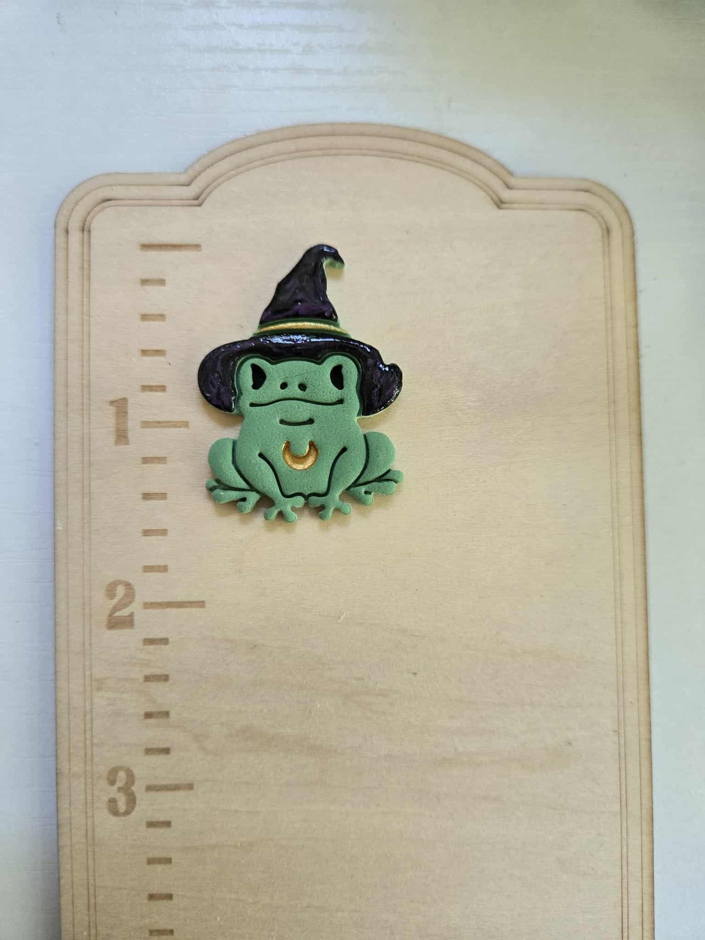 Frog in Witch Hat Needle Minder